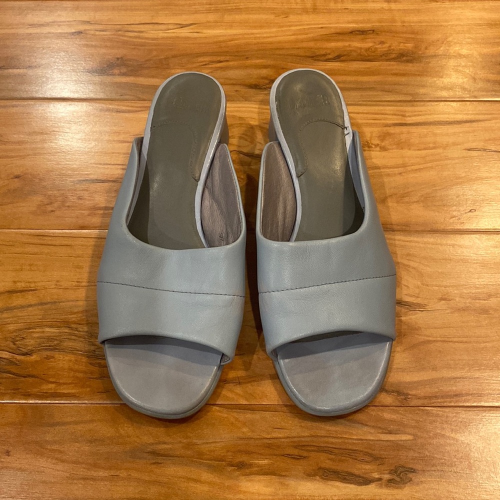 Camper Katie Square Toe Slide Leather Sandals 40
